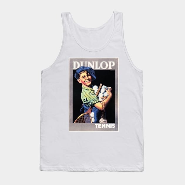 DUNLOP TENNIS by Franz Jakob Hinklein 1926 Vintage Sports Racket Advertisement Tank Top by vintageposters